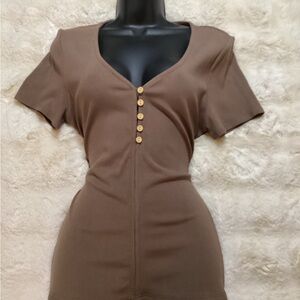 NWOT Deep V-Neck Henley L